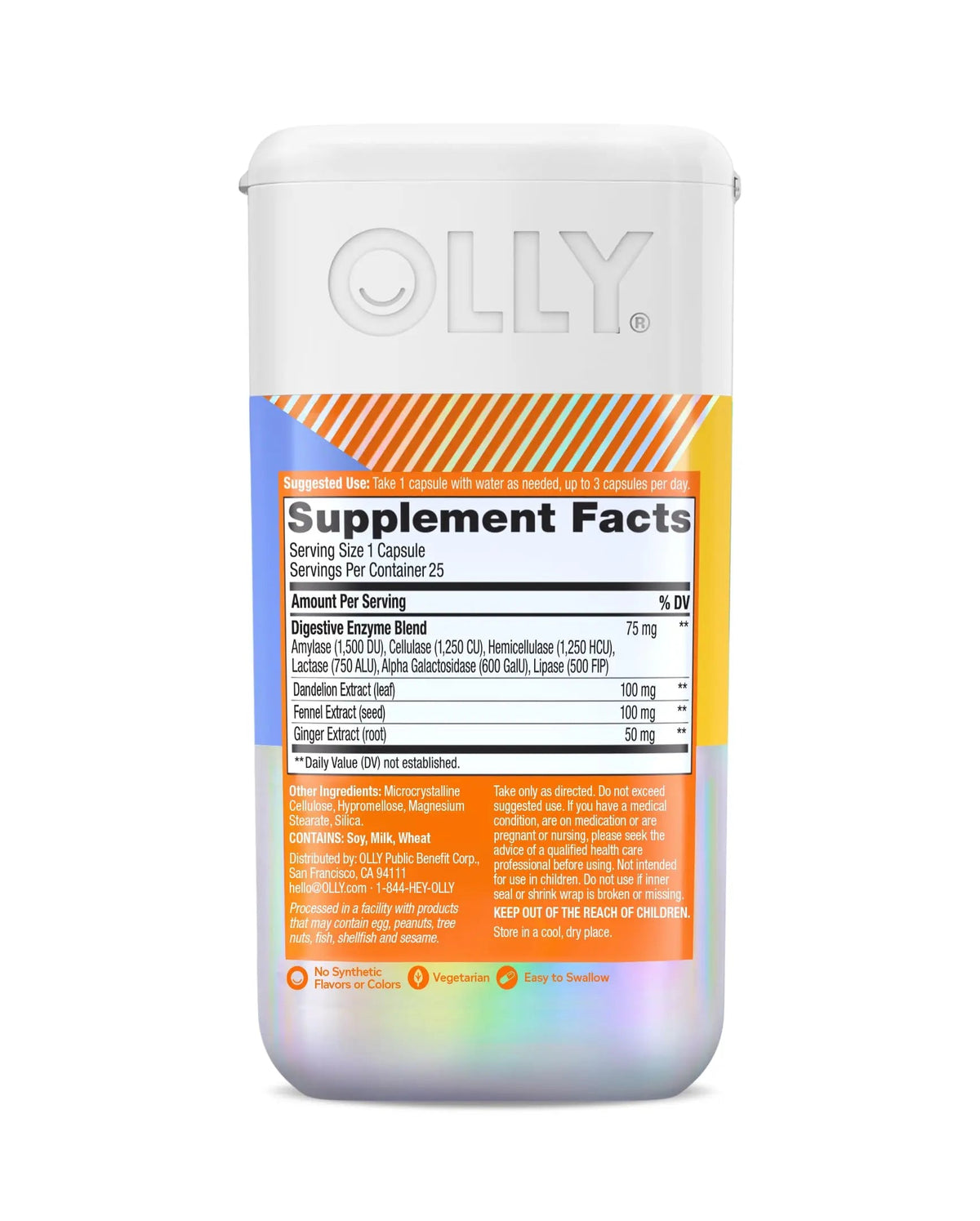 OLLY Beat The Bloat Capsules, Digestive Support Enzymes, Supplement for Women - 25 Count OLLY buy supplements Au