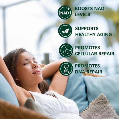ESUNM Liposomal NAD+ Supplement with Resveratrol, NMN Supplement NAD Resveratrol Support Cellular Health, Stamina & Healthy Aging,Third-Party Tested，80 Capsules ESUNMBuy Supplements Australia