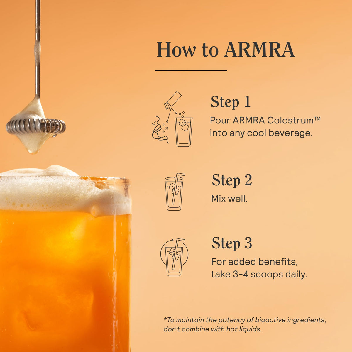 ARMRA Colostrum™ Premium Powder, Grass Fed, Gut Health Bloating Immunity Skin & Hair, Contains 400+ Bioactive Nutrients, Potent Bioavailable, Keto, Gluten & Fat Free (Blood Orange 30｜Blood Orange 60) ARMRABuy Supplements Australia