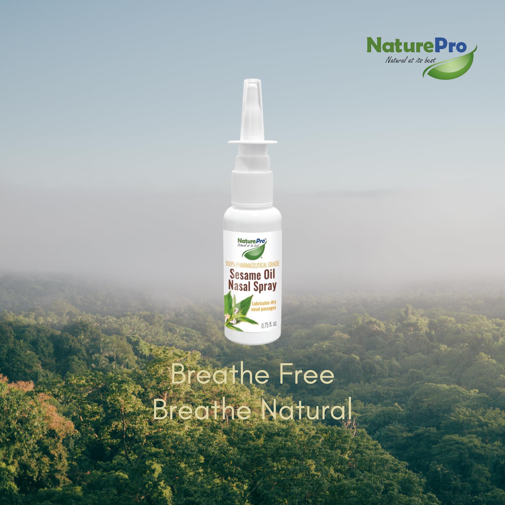 NaturePro - 3 Pack All-Natural Nasal Moisturizer Spray with 100% Pharmaceutical Grade Sesame Oil 0.75fl. to Soothe & Moisturize Dry Nose, Organic Nasal Lubricant & Decongestant for Dry Nose Relief NATUREPROBuy Supplements Australia