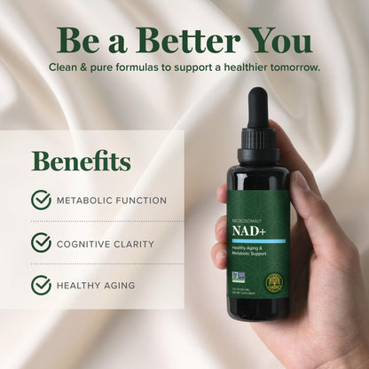 Global Healing Premium NAD+ Liquid Supplement - Sublingual NAD Drops - Liposomal NAD Plus Serum for Cellular Renewal - Nicotinamide Riboside Formula for Men & Women (2 Oz) Global Healing CenterBuy Supplements Australia