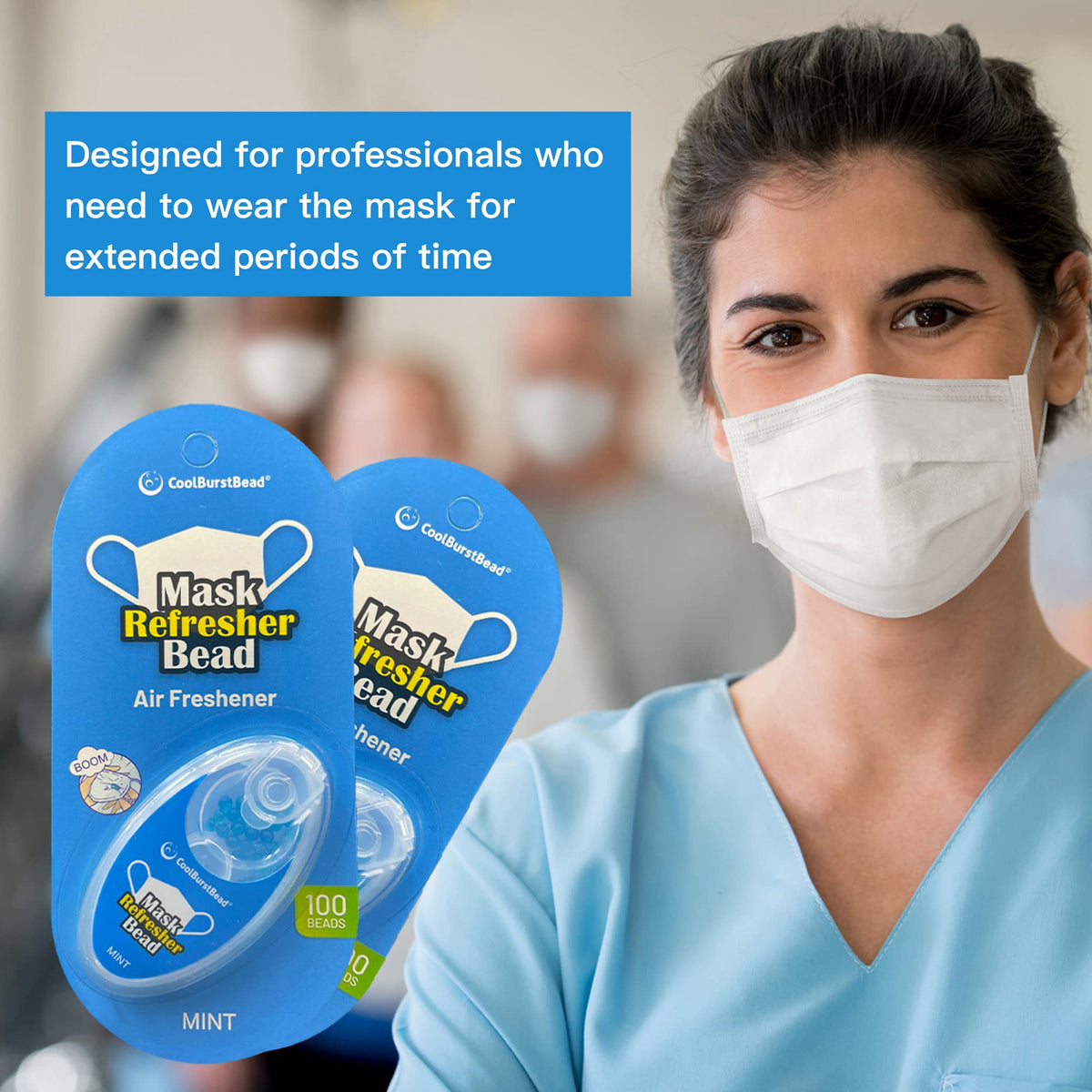 CoolBurstBead Face Mask Refresher, Long-Lasting & Strong Refreshing Fragrance, 4-Pack CoolBurstBeadBuy Supplements Australia