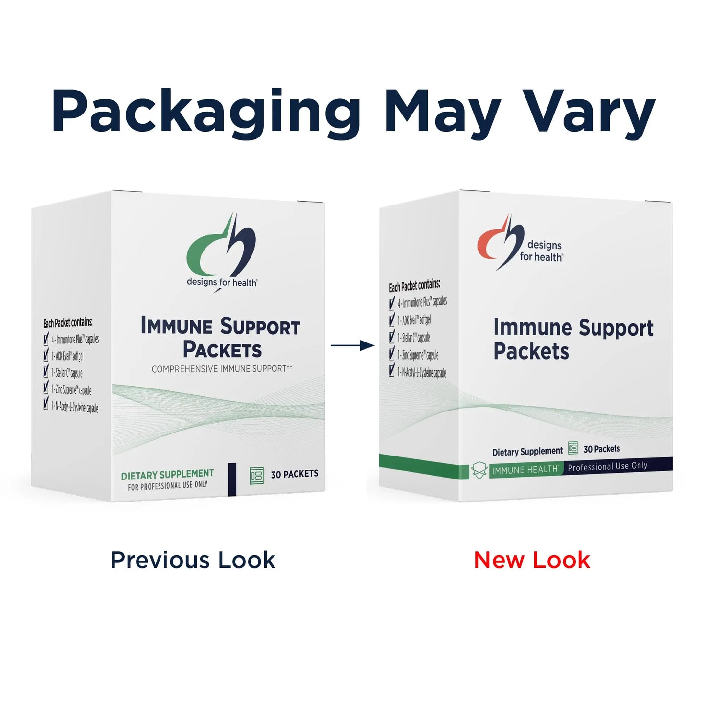 Designs for Health Immune Support Packets - One Month Supply with Immunitone Plus Mushroom Complex, Herbs, NAC, Vitamin D + K, Zinc, and Vitamin C (30 Packets) Designs for Health canada supplements