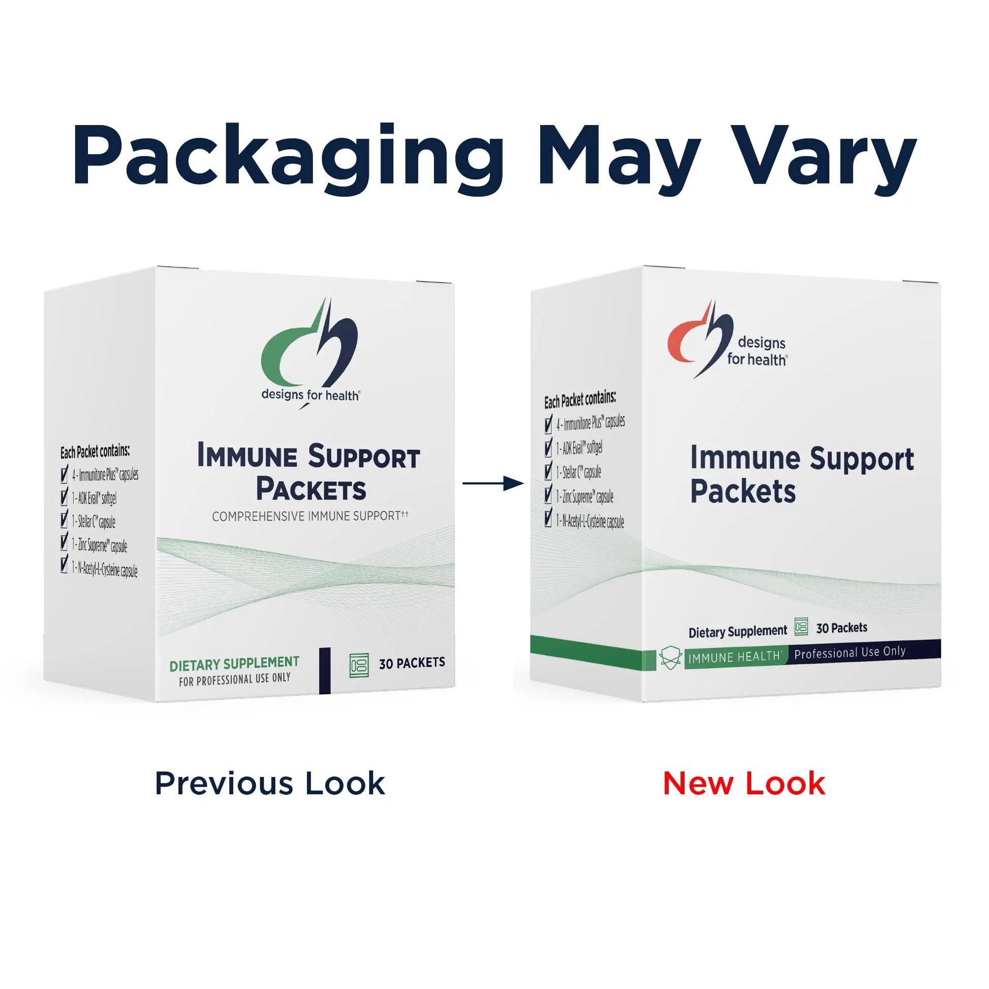 Designs for Health Immune Support Packets - One Month Supply with Immunitone Plus Mushroom Complex, Herbs, NAC, Vitamin D + K, Zinc, and Vitamin C (30 Packets) Designs for Health canada supplements