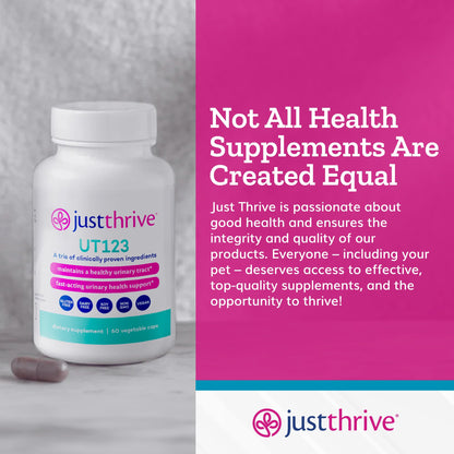 Just Thrive UT123 - Supports Urinary Tract Health for Women - Made with Cranberry, 60 Capsules Just ThriveBuy Supplements Australia