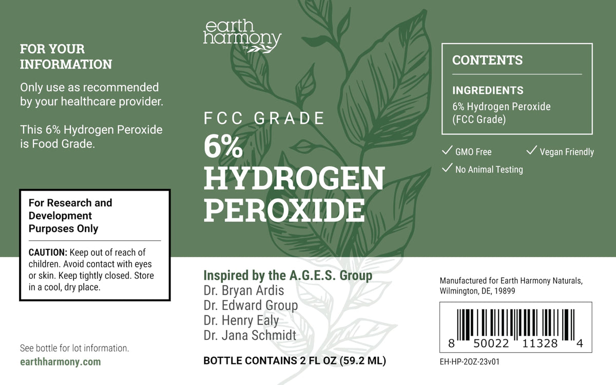 Earth Harmony Food Grade Hydrogen Peroxide 6% Earth Harmony Naturals buy supplements Au