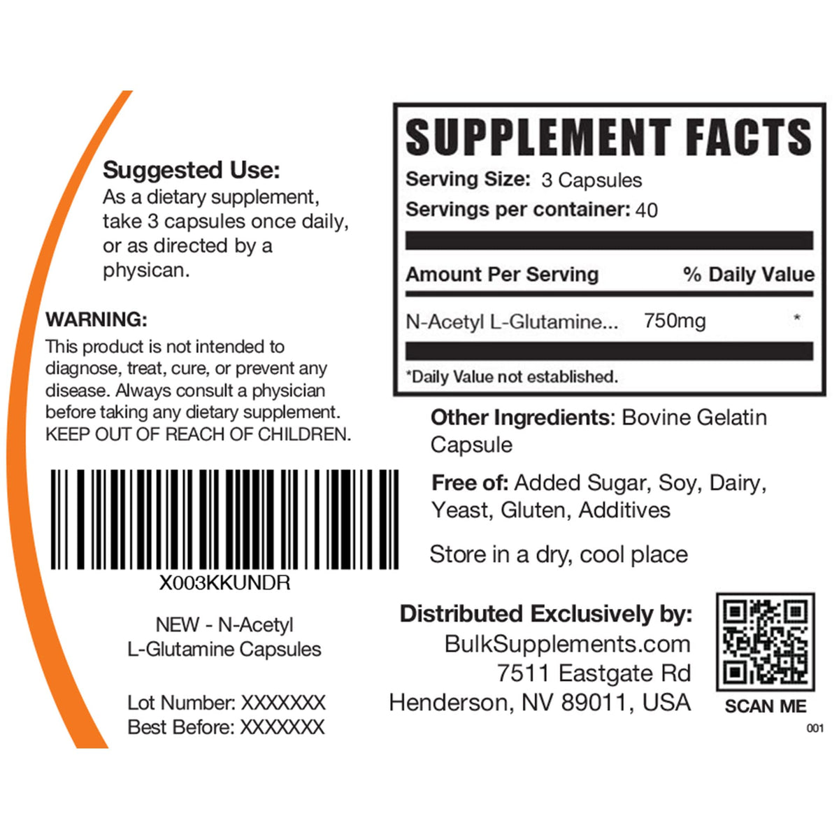 BULKSUPPLEMENTS.COM N-Acetyl L-Glutamine Capsules - Glutamine Supplement BULKSUPPLEMENTS.COMBuy Supplements Australia