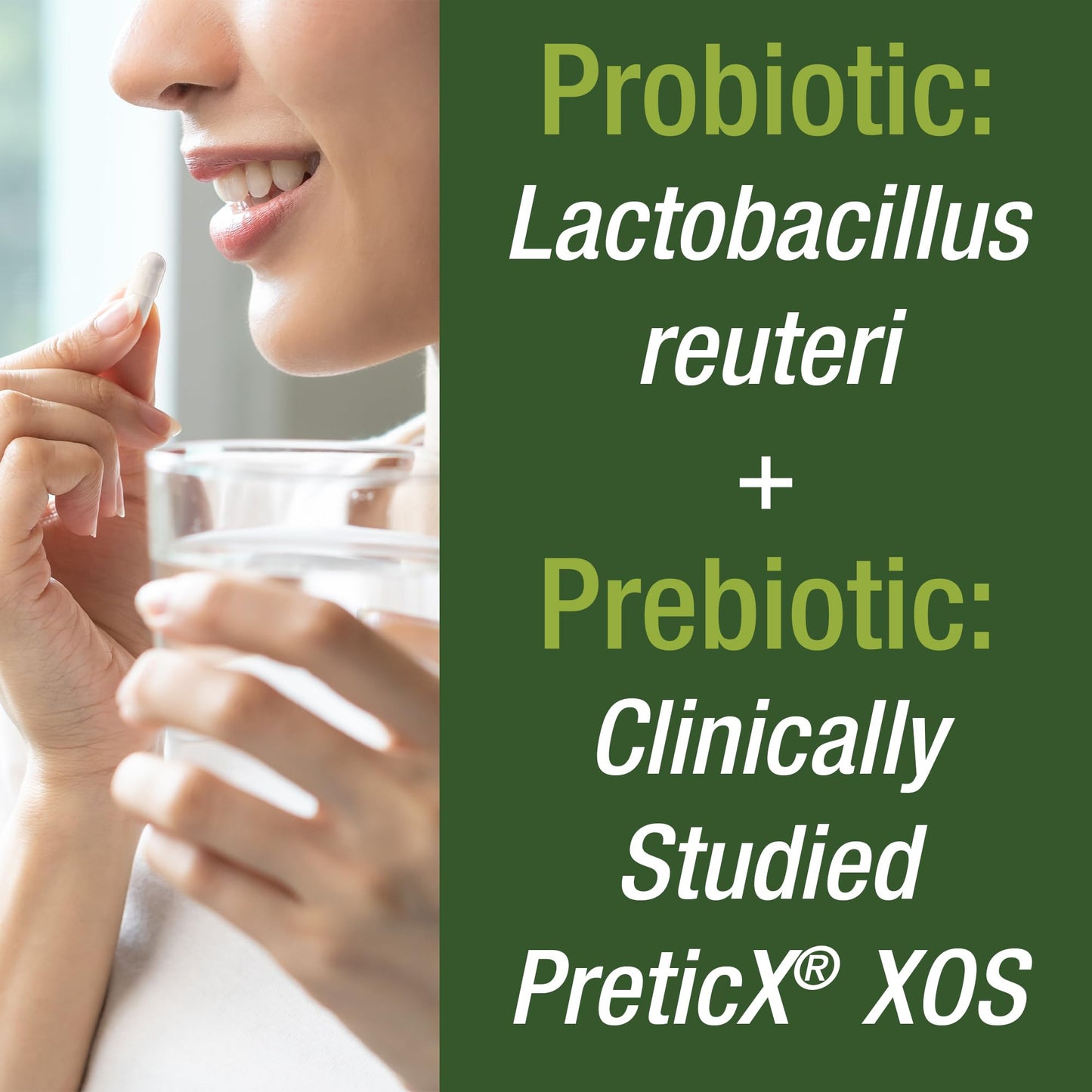 Lactobacillus Reuteri 50 Billion CFU Probiotics with Clinically Studied PreticX® XOS Prebiotic. L Reuteri Probiotic Capsules Supplement for Gut Health and Digestive Support. for Both Women & Men Peak PerformanceBuy Supplements Australia