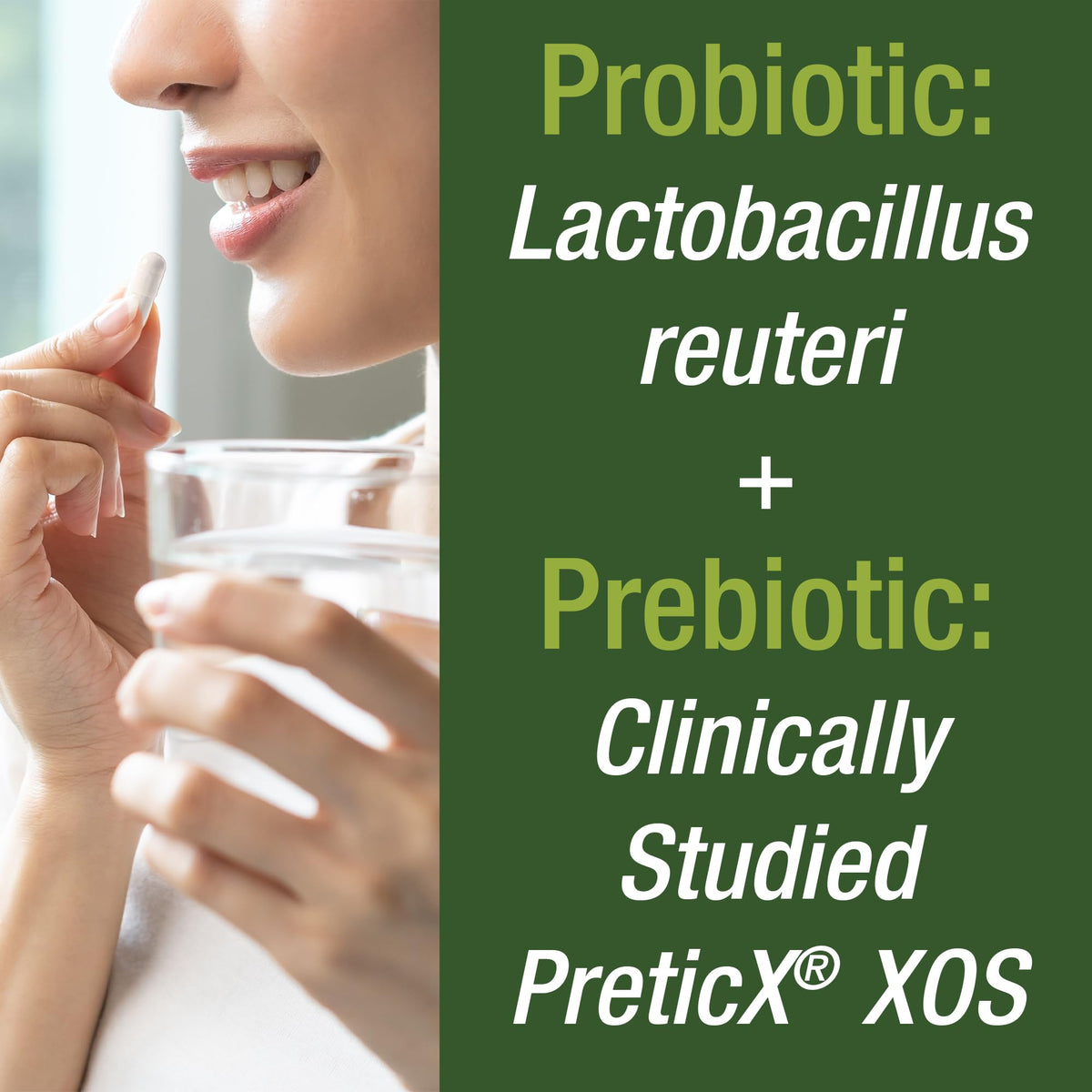 Lactobacillus Reuteri 50 Billion CFU Probiotics with Clinically Studied PreticX® XOS Prebiotic. L Reuteri Probiotic Capsules Supplement for Gut Health and Digestive Support. for Both Women & Men Peak PerformanceBuy Supplements Australia