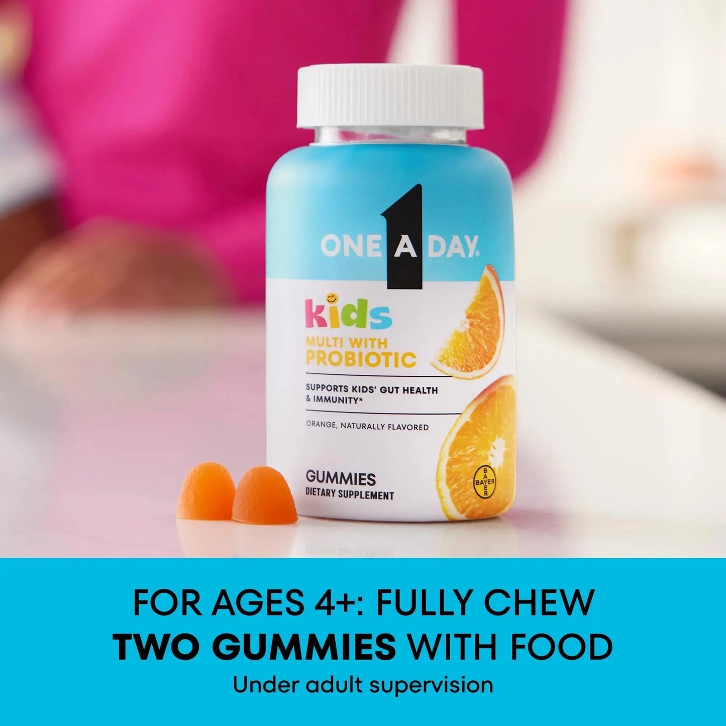 One A Day Kids Multivitamin with Probiotic, Multivitamin Gummies, Kids Probiotic for Digestive Health, Gummy Vitamins ONE A DAY