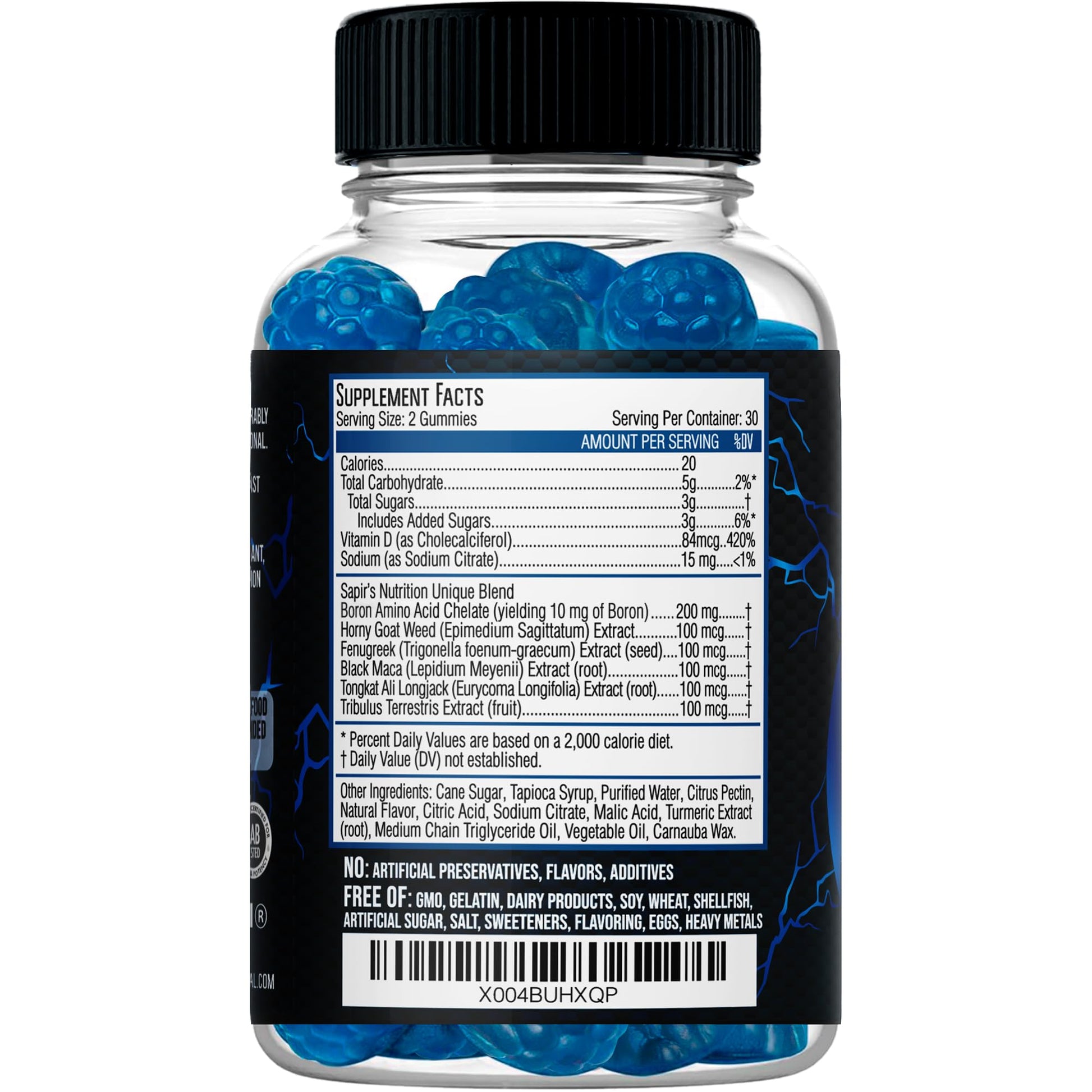 Testosterone Booster Gummies, Male Enhancing Supplement, Add 2 in” Enlargement Gummies for Men , Male Enhancement Chews Energy, Strength, Stamina, Endurance, Performance, Natural Blue Berry Chews Sapir's NutritionBuy Supplements Australia