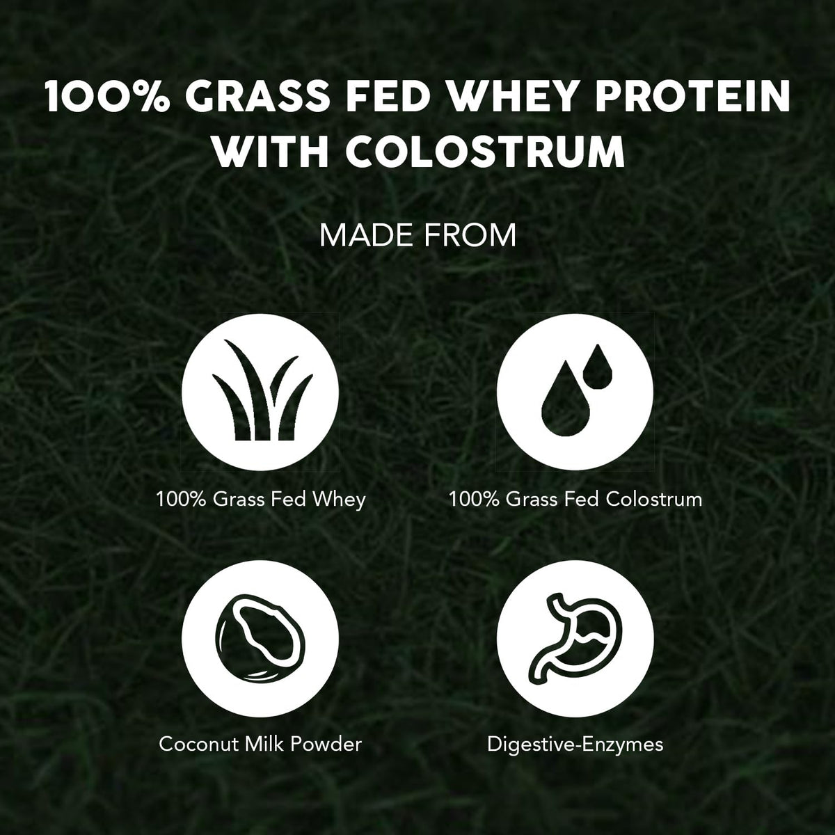 Paleovalley 100% Grassfed Whey Protein Powder with Colostrum, 30 Serving - Vanilla, 13g Protein, Muscle Building, Immune Support, Gut Health PaleovalleyBuy Supplements Australia
