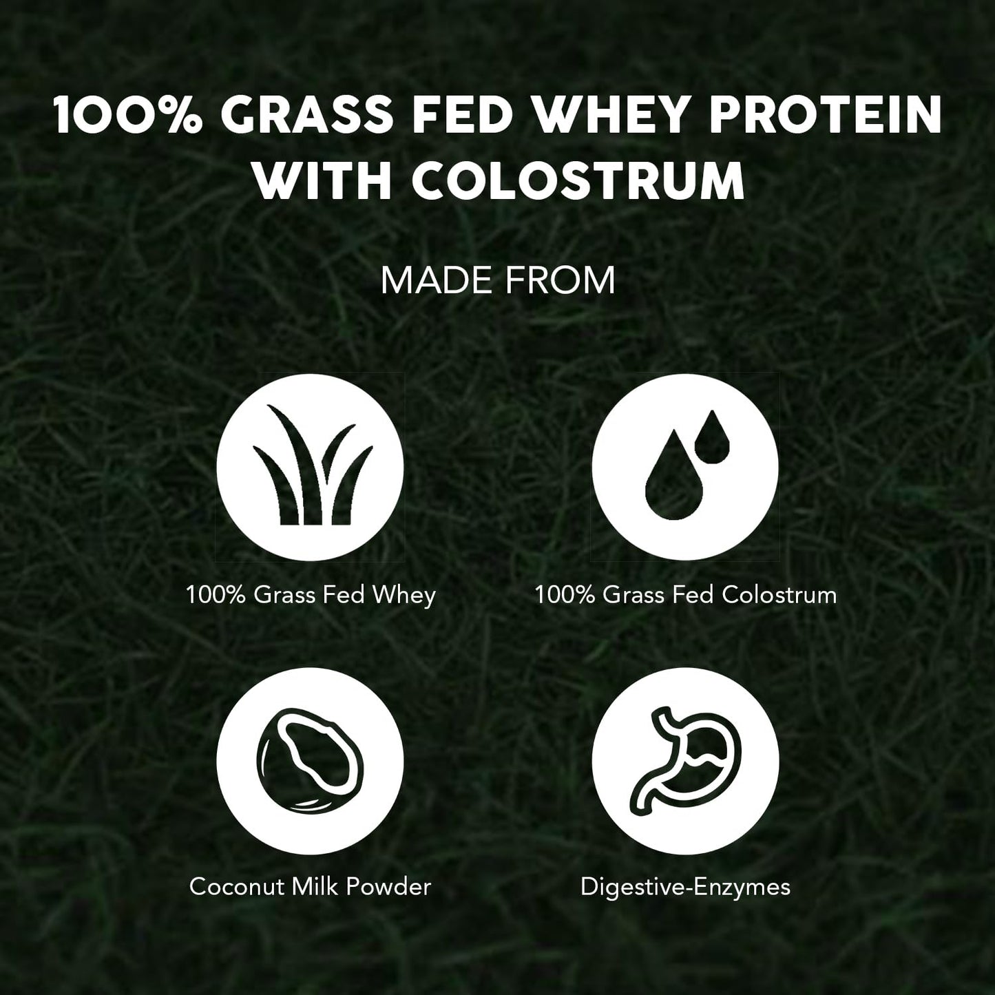 Paleovalley 100% Grassfed Whey Protein Powder with Colostrum, 30 Serving - Vanilla, 13g Protein, Muscle Building, Immune Support, Gut Health PaleovalleyBuy Supplements Australia