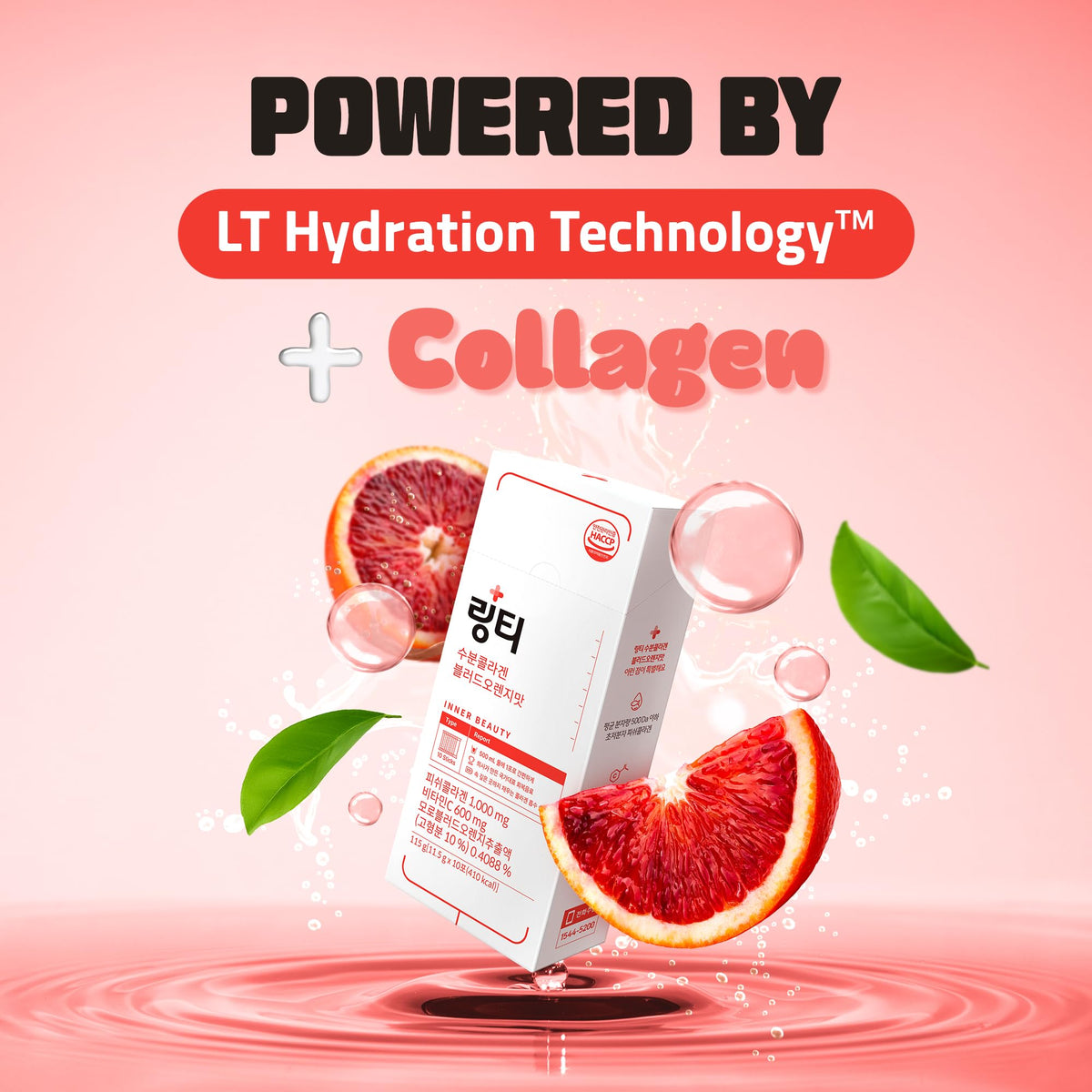 LINGTEA Doctor Developed Hydration Aqua Collagen Drink Mix -Blood Orange Flavor | 1,000mg Ultra-Micro Collagen | Maximum Absorption | Rapid Hydration | Vitamin C | Anti-Aging | Skin Health | 10 Count LINGTEABuy Supplements Australia