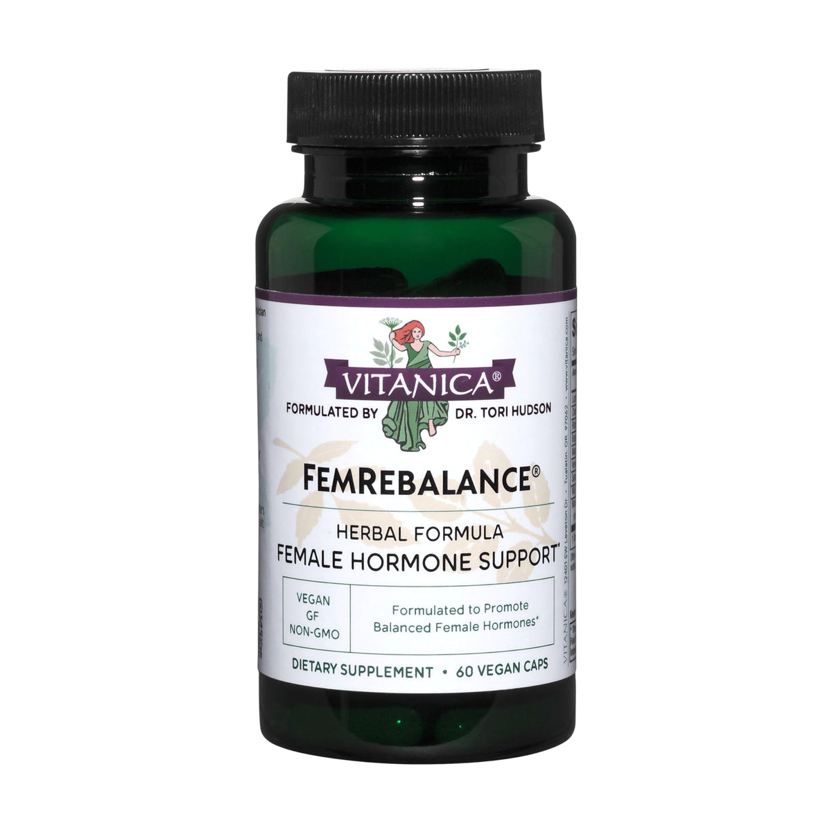 Vitanica FemRebalance, Hormone Balance Support for Women, Vegan, 60 Capsules VitanicaBuy Supplements Australia