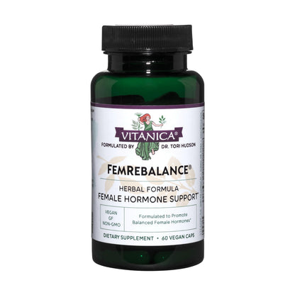 Vitanica FemRebalance, Hormone Balance Support for Women, Vegan, 60 Capsules VitanicaBuy Supplements Australia