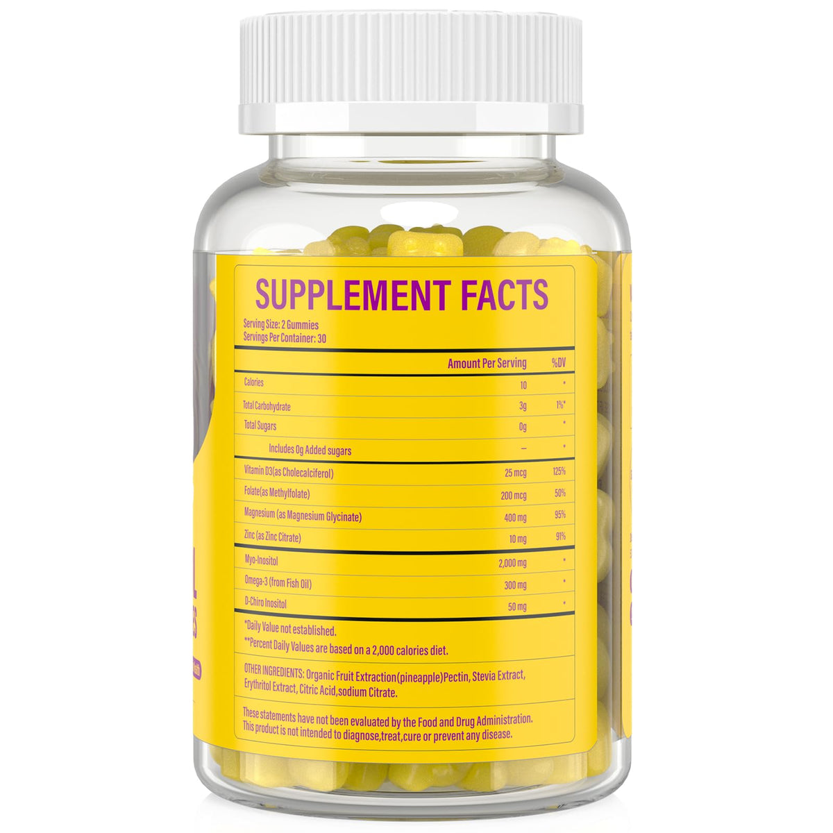 Lazpowfi Myo-Inositol & D-Chiro Inositol,Inositol Gummies with Vitamin D3, Magnesium Glycinate, Omega-3, Folate & Zinc, Inositol Supplement Menstrual Cycle for Women-40:1 Ratio-30 Day Supply LazpowfiBuy Supplements Australia