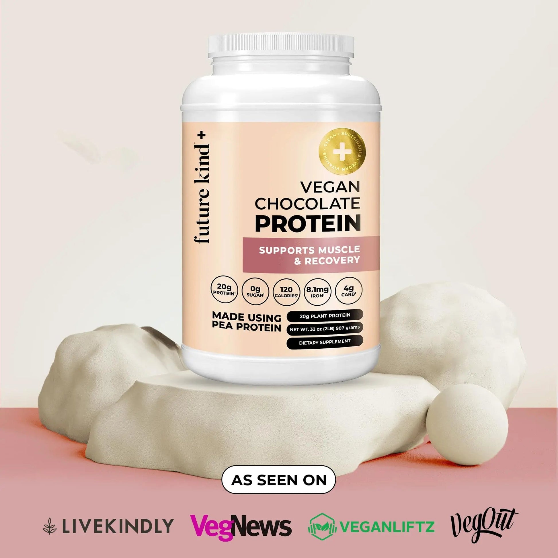 Future Kind Vegan Protein Powder, Chocolate, Pea Plant Protein for Lean Muscle with Iron & Fiber, Whey-Free, Sugar-Free, Soy-Free, Non-Dairy (34 Servings) Future Kind buy supplements Au