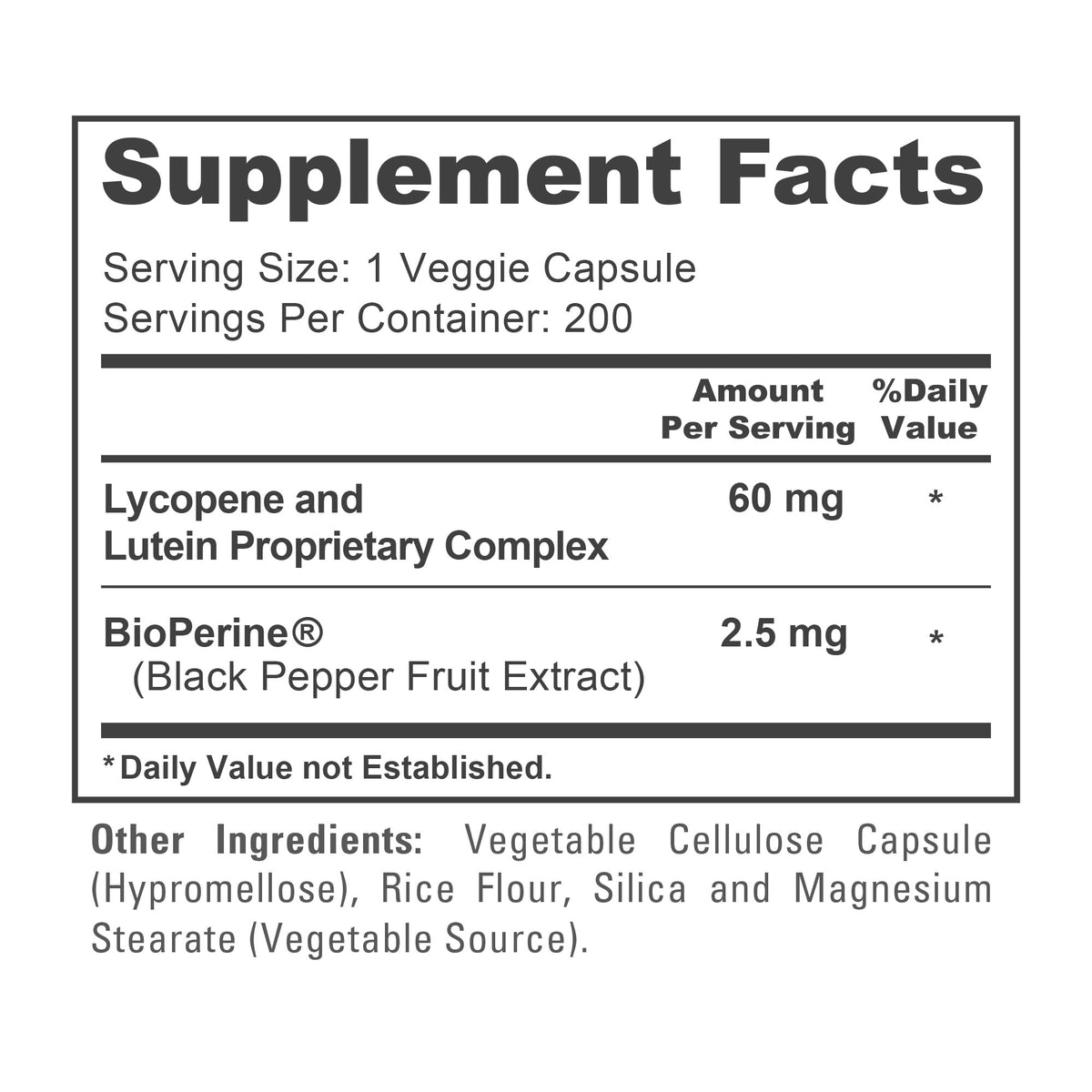 NusaPure Lycopene & Lutein Complex 60mg per Caps, 200 Veggie Capsules (Non-GMO, Vegan) NusaPureBuy Supplements Australia
