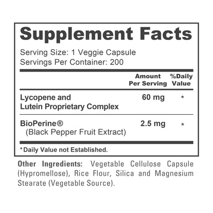 NusaPure Lycopene & Lutein Complex 60mg per Caps, 200 Veggie Capsules (Non-GMO, Vegan) NusaPureBuy Supplements Australia