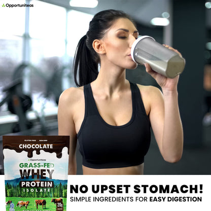Opportuniteas Chocolate Whey Protein Powder - Grass Fed Whey Isolate + Organic Cacao OpportuniteasBuy Supplements Australia