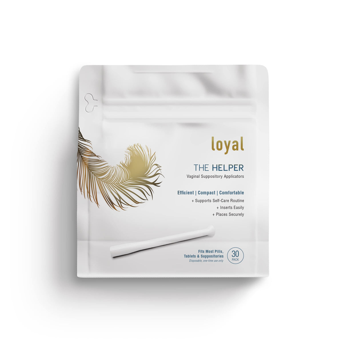 Loyal The Helper Suppository Applicators | Efficient | Compact | Comfortable | Fits Most Brands, Pills, Tablets and Boric Acid Suppositories (30-Pack) LoyalBuy Supplements Australia