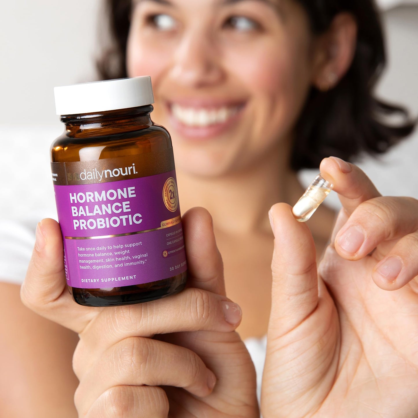 Daily Nouri Hormone Balance Probiotics for Women | Hormone Balance for Women | PMS, Hormonal Acne, & Bloating Support
