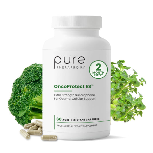 Pure Therapro Rx OncoProtect ES HIGH DOSE Sulforaphane Supplement, Made in USA | 2 Month Supply | 706 mg Patented Activated BroccoRaphanin Broccoli Seed Extract | Glucoraphanin + Myrosinase Pure Therapro Rx buy supplements Au
