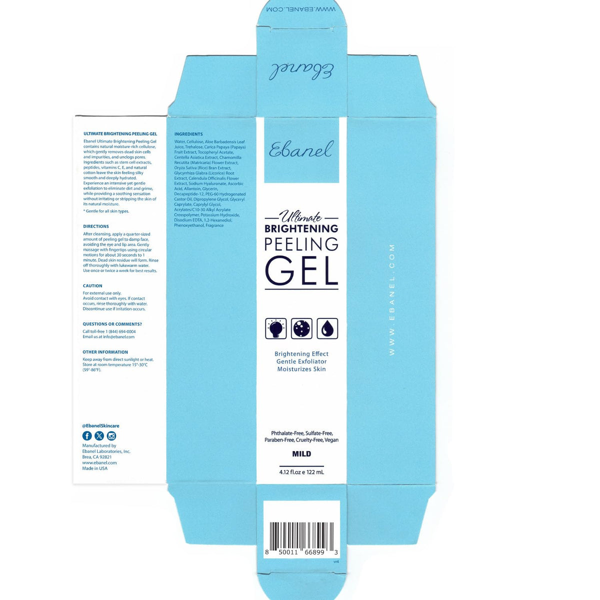 Ebanel Bundle of Gentle Exfoliating Face Scrub Peeling Gel and 30% AHA 2% BHA Chemical Peel Exfoliant Gel Ebanel buy supplements Au