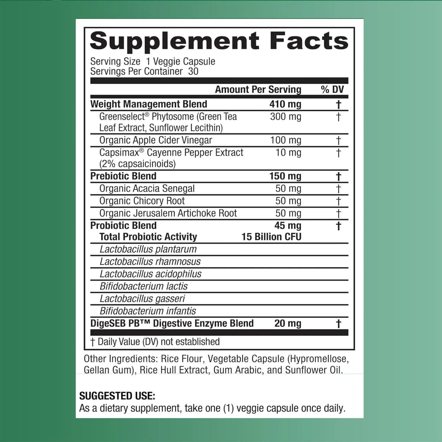 BIGJOHNLAB® - Probiotics for Weight Management & Bloating - 6 Probiotic Strains - Prebiotics - Key Ingredient Cayenne & Green Tea - Supports Gut Health - Weight Management for Women & Men - 30 CT BIGJOHNLABBuy Supplements Australia