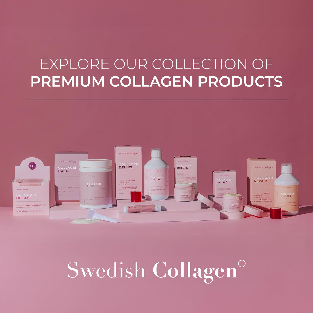 Swedish Collagen - 12500mg Collagen Deluxe 500ml I Hydrolyzed Marine Collagen Peptides (Type I & III) Swedish CollagenBuy Supplements Australia