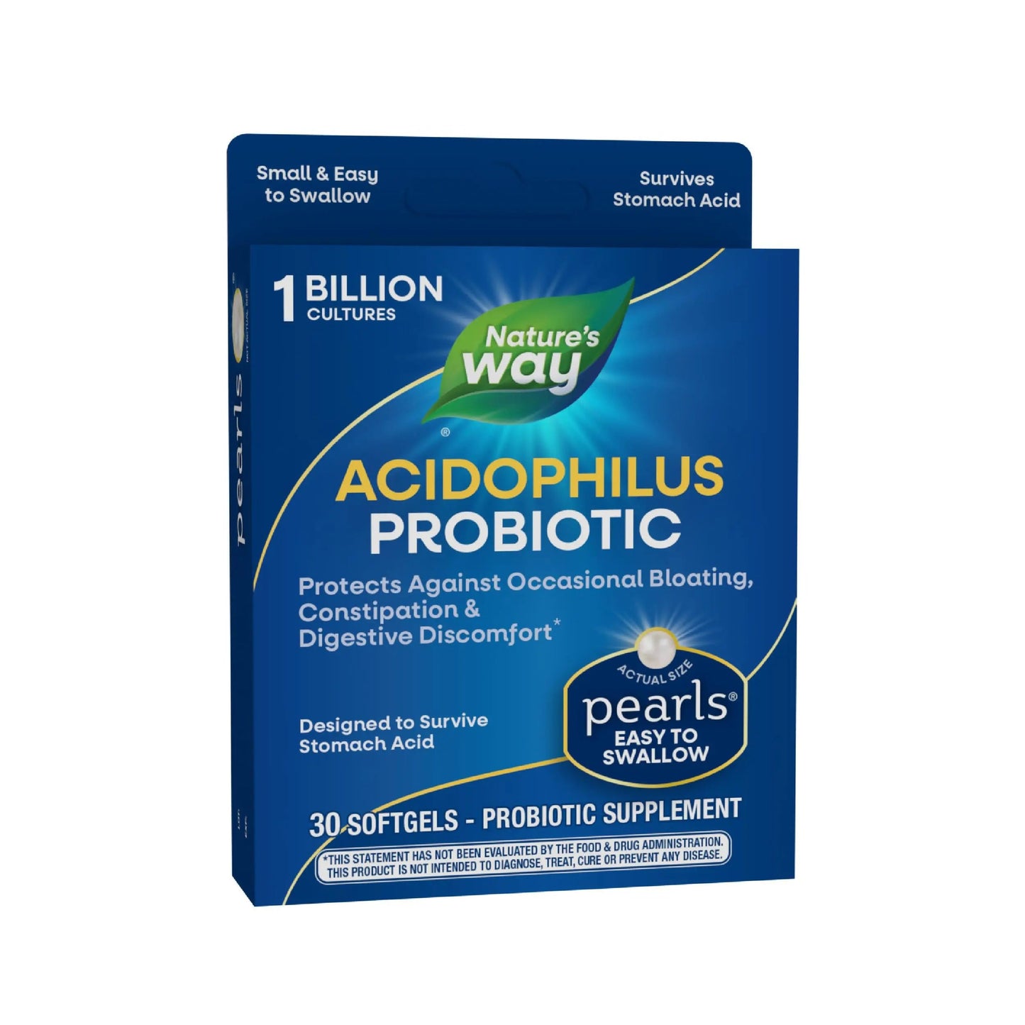 Nature's Way Acidophilus Probiotic Pearls, Supports Digestive Balance & Gut Health, Reduce Occasional Constipation and Bloating*, 1 Billion Cultures, 30 Softgels Nature's WayBuy Supplements Australia
