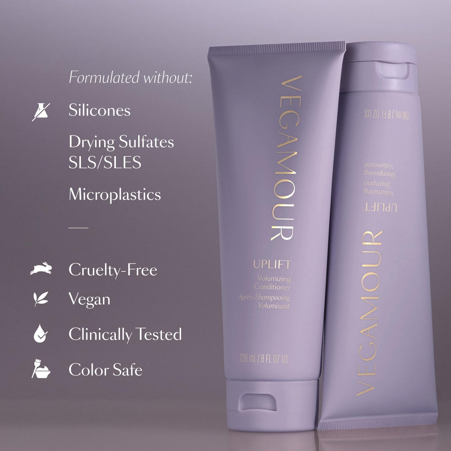 Uplift Volumizing Shampoo & Conditioner Kit, For Fine & Flat Hair, Provides Volume, Non Sticky Formula for Healthy Fuller Looking Hair VEGAMOURBuy Supplements Australia