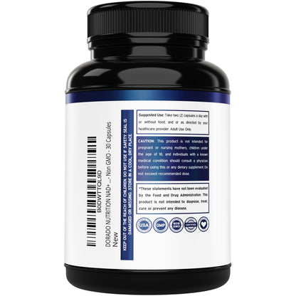 Nicotinamide Riboside 500mg (30 Count) NAD Supplement - NR Supplement For Women & Men to Support NAD+ Levels - NAD Booster - Third Party Tested - Vegan Safe, Non GMO & USA Made (30 Capsules) DORADO NUTRITIONBuy Supplements Australia