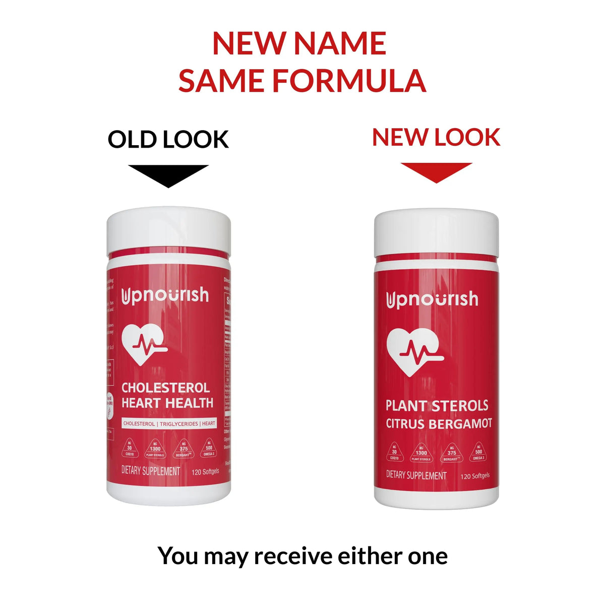UpNourish Plant Sterols Citrus Bergamot Supplement for High Cholesterol with CoQ10, Omega 3, Olive Leaf, Turmeric Curcumin, Black Garlic and Niacin - 120 Softgels UpNourish buy supplements Au