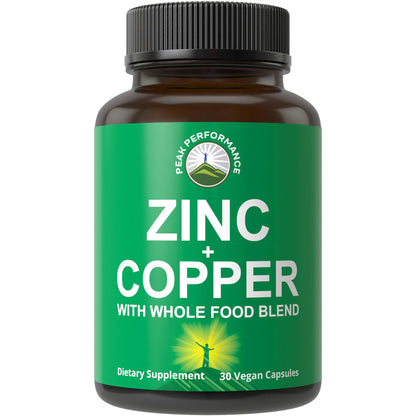 Zinc with Copper + Whole Food Blend of 25 Vegetables and Fruits for Max Absorption. Immune Support Supplement Capsules. Two Essential Minerals for Immunity. Zinc Vitamin Pills for Men and Women. Peak PerformanceBuy Supplements Australia