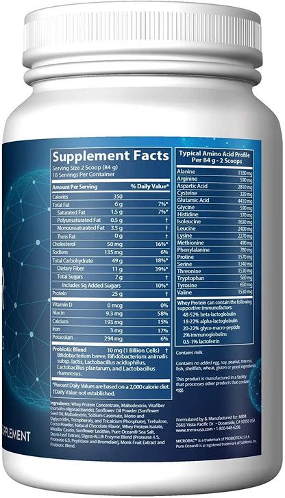 MRM Nutrition Gainer Protein with Probiotics & Postbiotics - Chocolate Flavored for Men & Women, 25g Protein, Whey Protein Concentrate & Isolate, Micellar Casein, & Digestive Enzymes - 18 Servings MRMBuy Supplements Australia