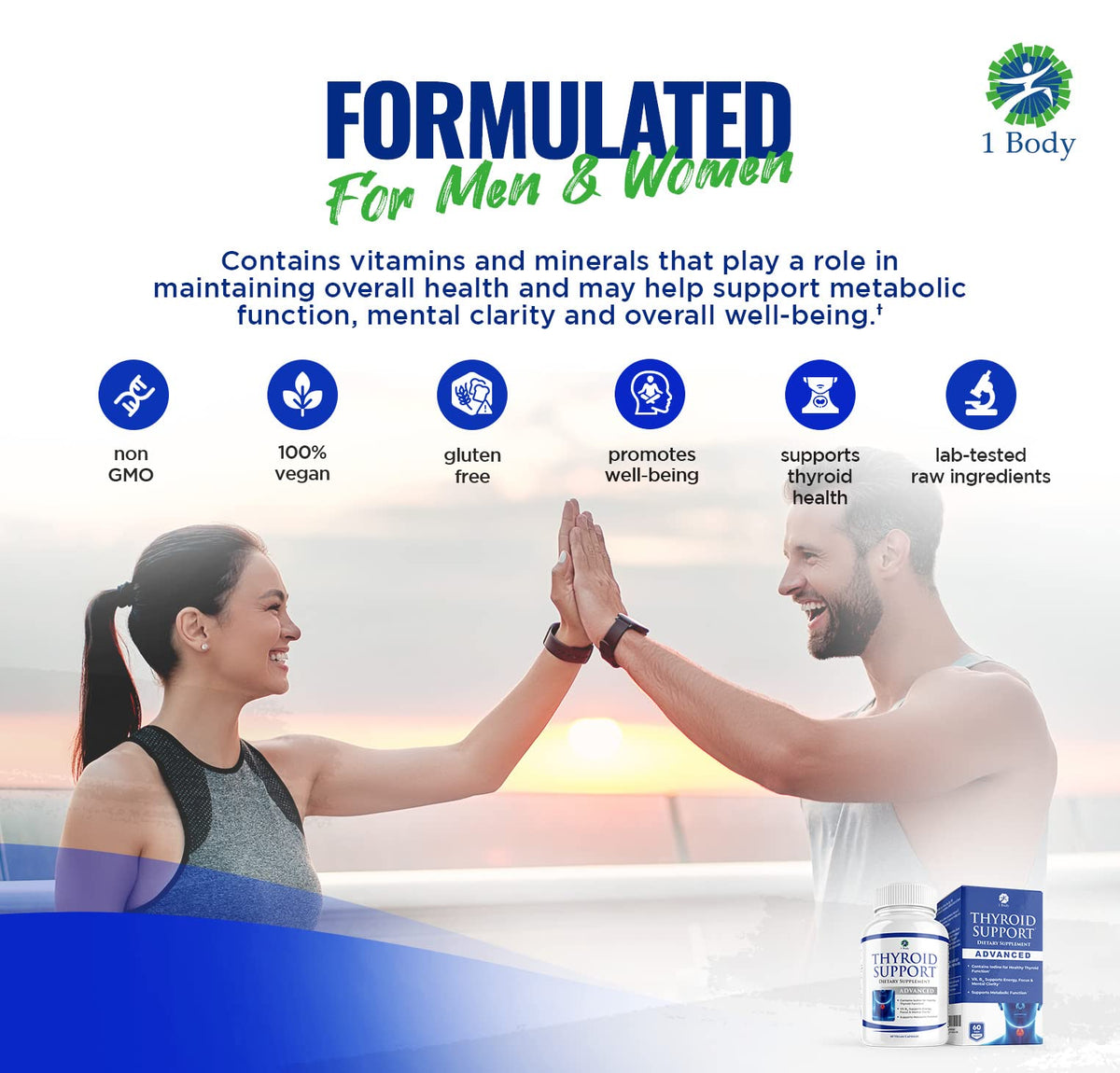Thyroid Support Supplement for Women and Men - 3 Pack 90 Days