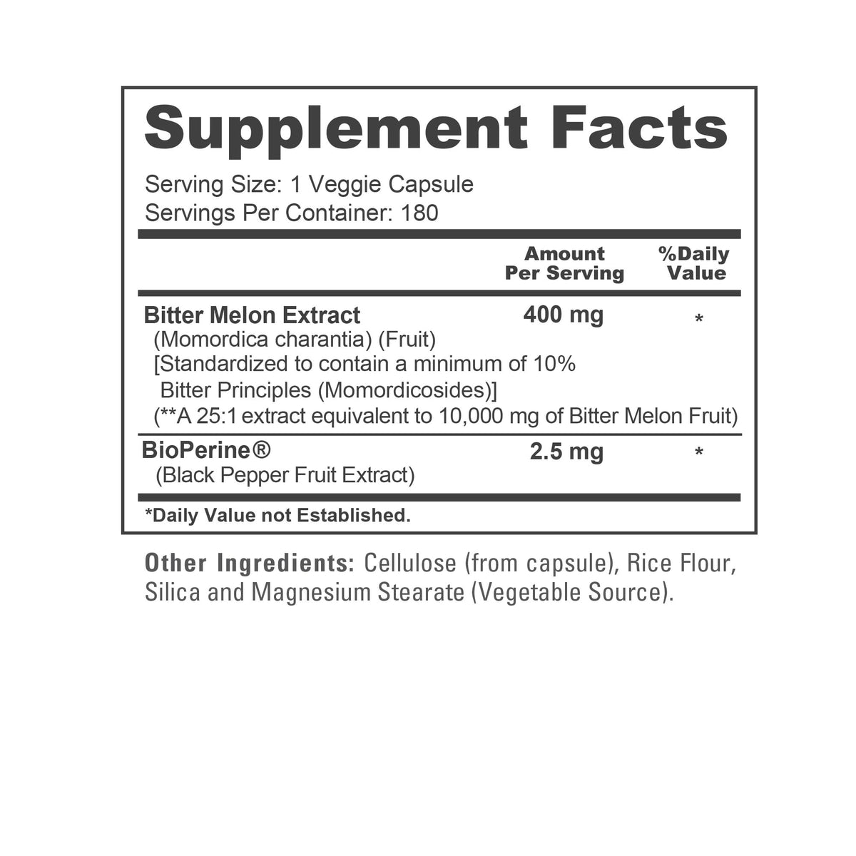 NusaPure Bitter Melon Extract 10,000 mg 180 Vegan Caps (100% Vegetarian, Non-GMO, Gluten-Free, 10% Bitter Principles) Bioperine NusaPureBuy Supplements Australia