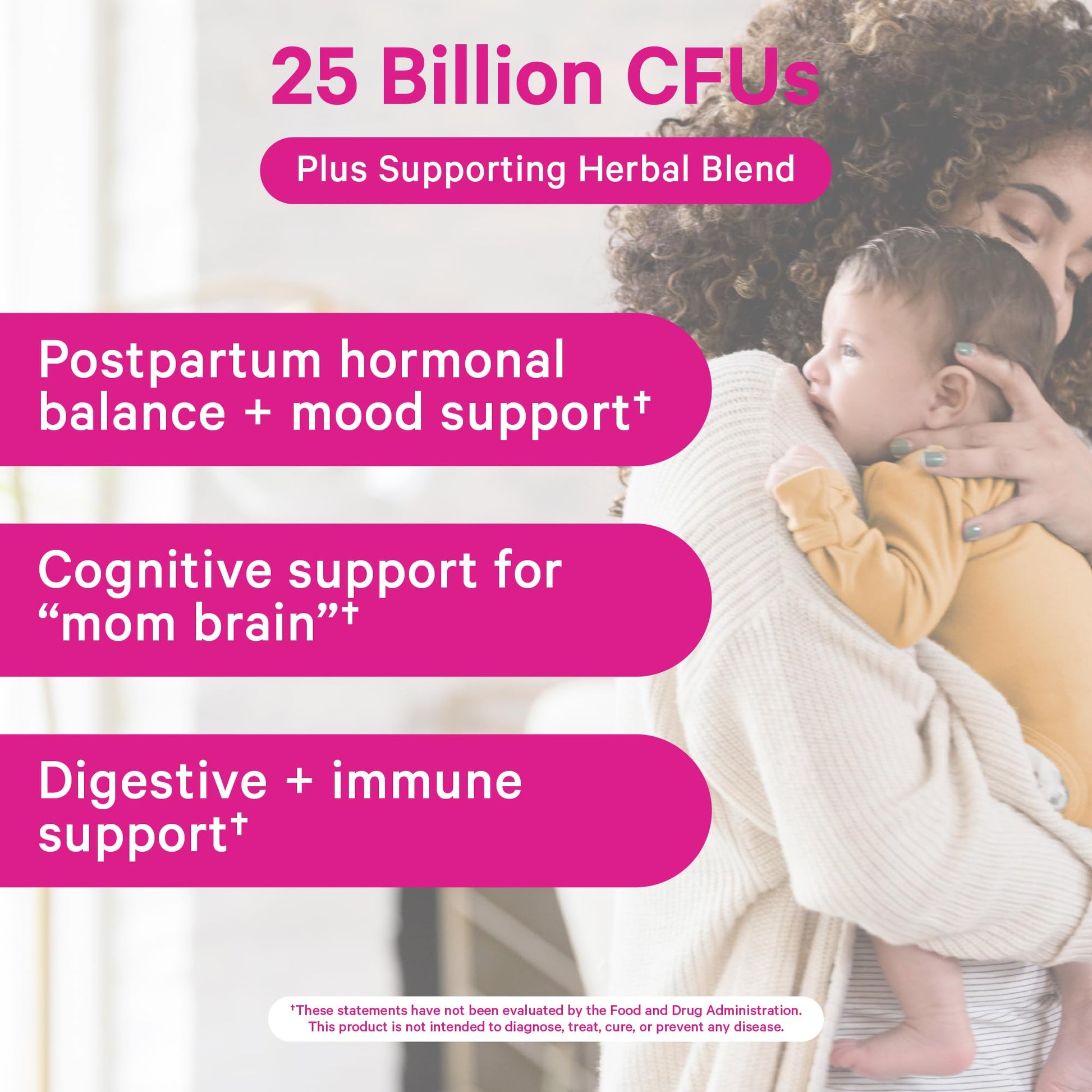 Pink Stork Probiotics for Postnatal Women - 30 Billion CFUS with Ashwagandha and Chamomile, Postpartum Essentials for Hormone Balance, Mood Support, Gut Health, Digestive Wellness, 30 Capsules Pink StorkBuy Supplements Australia