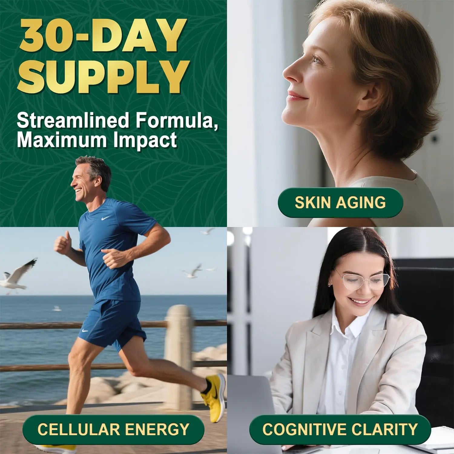 NBOOCUP NAD Supplement - 1010mg Nicotinamide Riboside Chloride Complex, Liposomal NR Supplements, Resveratrol NAD+ for Anti Aging, Cellular Energy, Skin, Focus - 90 Capsules NBOOCUPBuy Supplements Australia