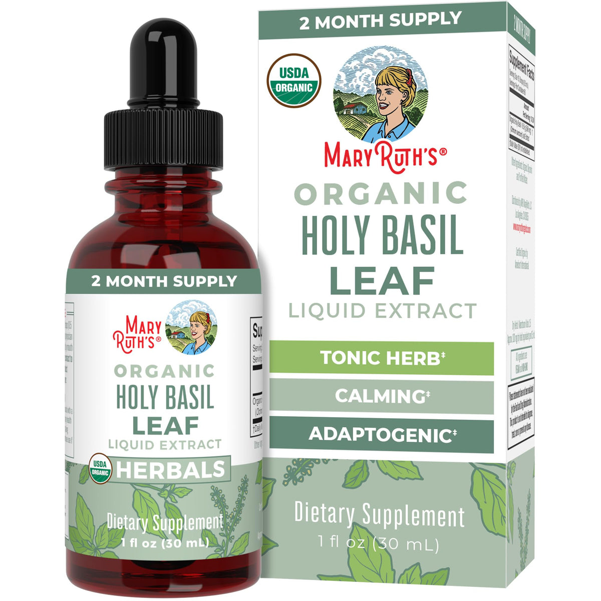 MaryRuth Organics Holy Basil Sugar Free | Tulsi Holy Basil Herbal Liquid Drops | Antioxidant | Cognitive Function | Digestive Support | Energy Levels | Vegan | Non-GMO | 1 Fl Oz MARYRUTH'SBuy Supplements Australia
