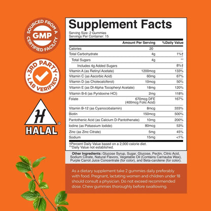 Bundle of Potent Daily Multivitamin Gummies - Wellness Blend of Vitamin D A C E B12 Zinc & Biotin for Energy & Immunity and Vitamin D3 Gummies Natures CraftBuy Supplements Australia
