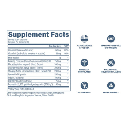 Revive MD Hormone Balance for Women – Hormone Support Supplement w/Myo-Inositol, Chaste Berry, DIM, Vitamins C & E, Evening Primrose Oil – Health & Hormonal Balance (180 Capsules, 30 Servings) ReviveBuy Supplements Australia