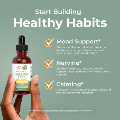 MaryRuth Organics Lemon Balm Leaf Liquid Extract | Mood Support | Relaxation | Calming | Nervine Herbal | Lemon Balm Tincture | USDA Organic | Vegan | Non-GMO | Gluten Free | 1 Fl Oz MARYRUTH'SBuy Supplements Australia