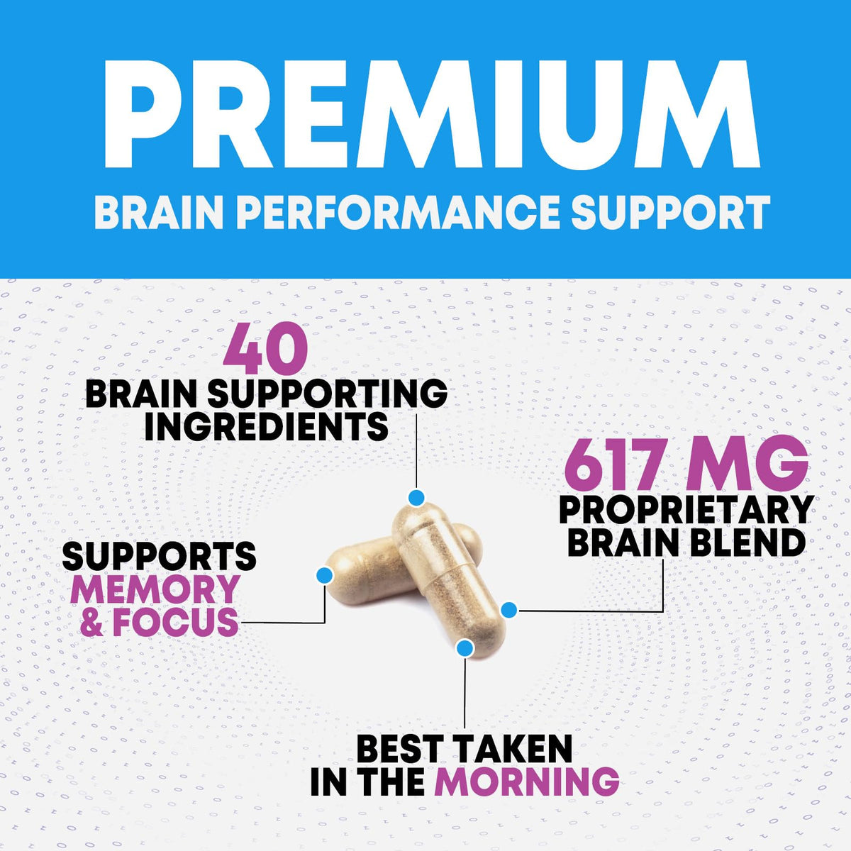 Brain Memory Supplement Pills - 3X Strength Nootropics for Concentration, Clarity & Focus Support - Brain Health Cognitive Vitamins with Bacopa, Phosphatidylserine & DMAE, Brain Booster - 180 Capsules Nature's NutritionBuy Supplements Australia