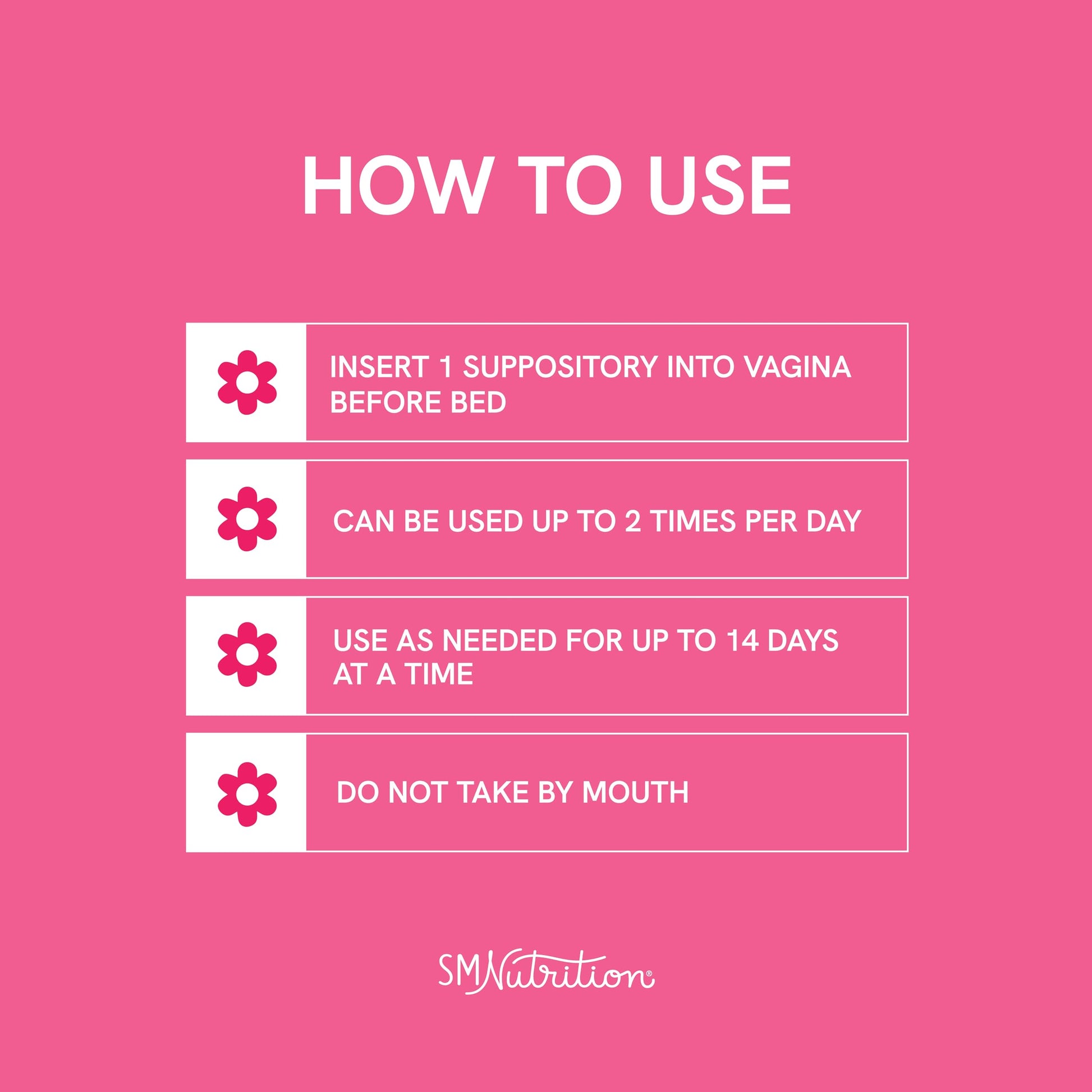 Boric Acid Suppositories for Women | 600mg | for pH Balance, Vaginal Odor & Itching | Feminine Hygiene SMNutritionBuy Supplements Australia