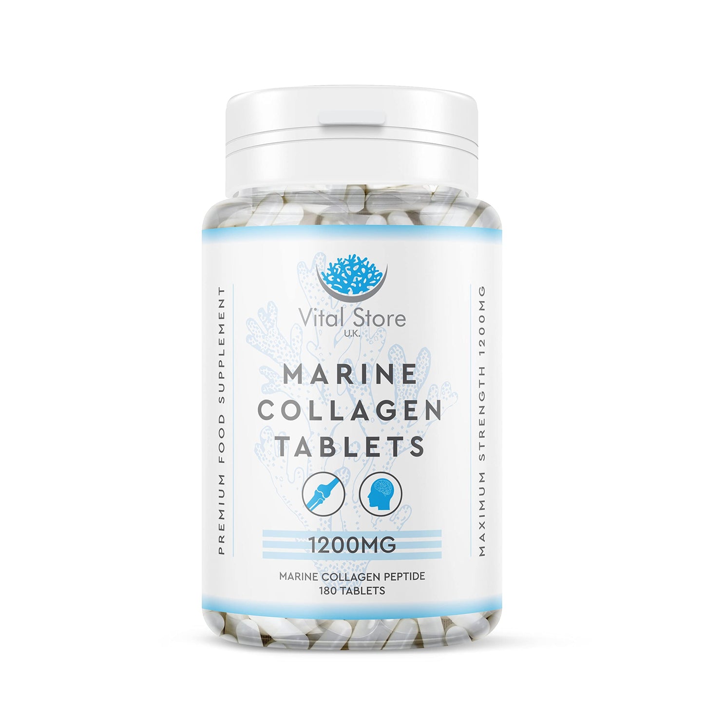 Marine Collagen Peptide Tablets 1200MG - 6 Month Supply - 180 High Strength Collagen Tablets My StoreBuy Supplements Australia