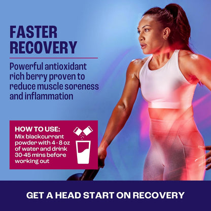 2before Blackcurrant I All Natural Vegan Pre Workout, Caffeine Free I Clean Energy, Endurance, Recovery I Pre Workout Women and Men I 20 Servings Pouch I Informed Sports Certified