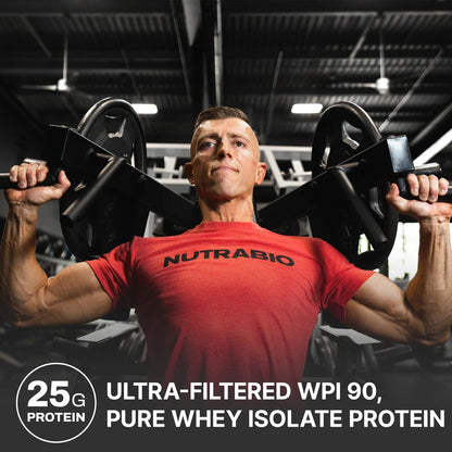NutraBio Whey Protein Isolate Supplement – 25g of Protein Per Scoop with Complete NutraBioBuy Supplements Australia
